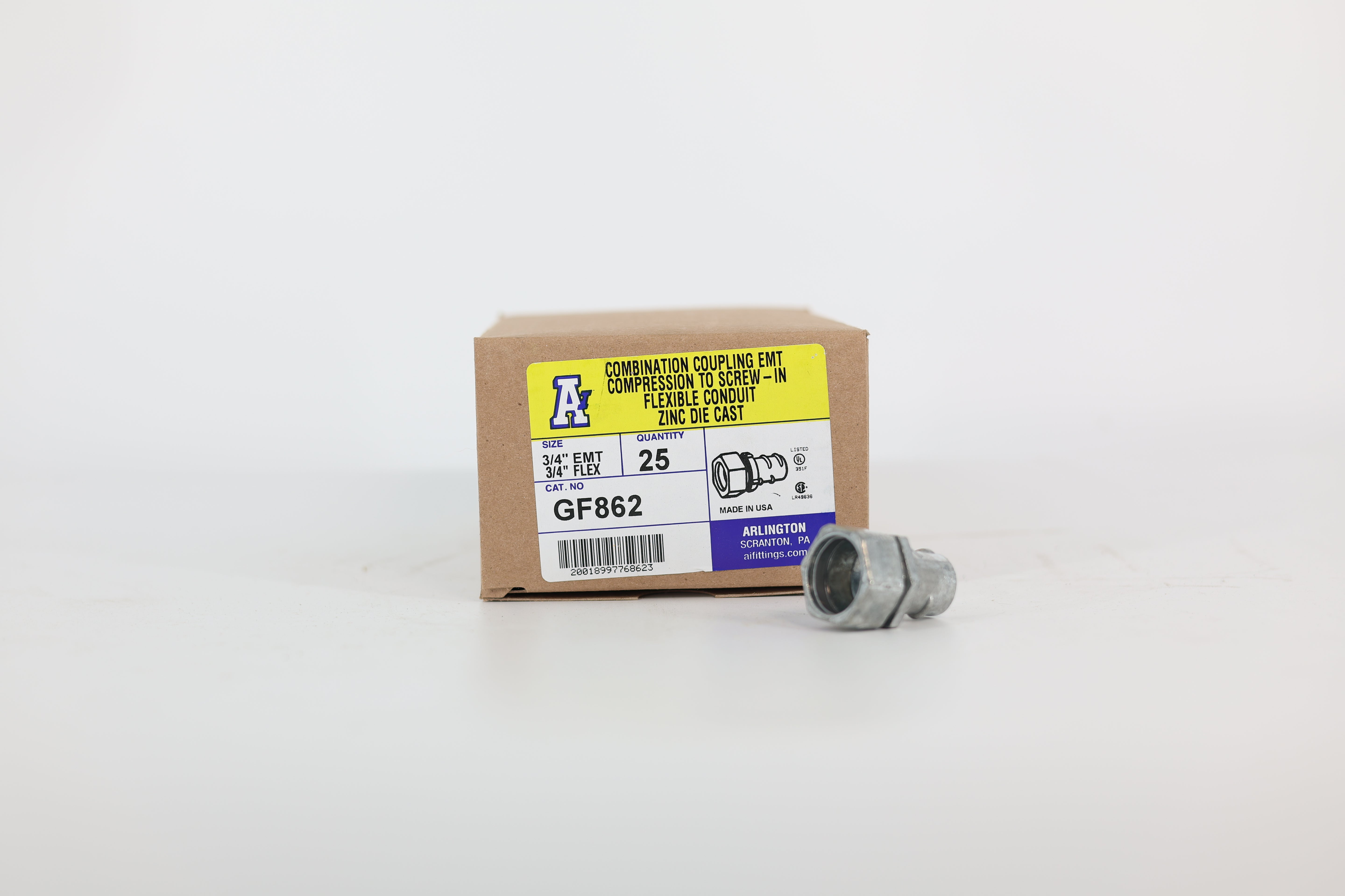 Arlington 3/4" EMT Flex Screw-in Connector