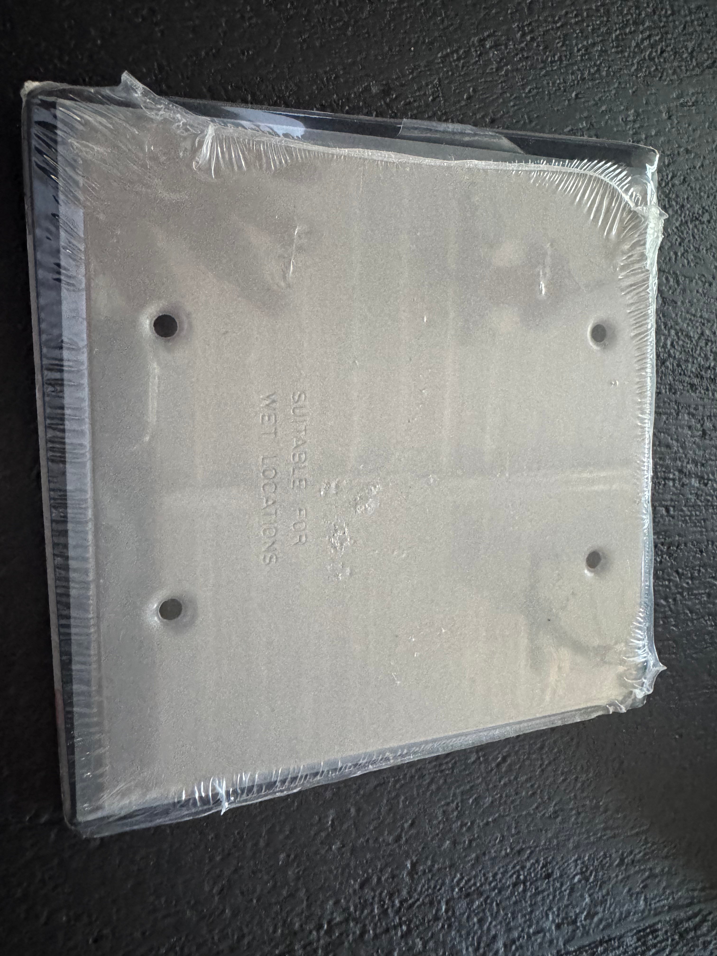 2 Pack Red Dot 2CCB Blank Cover 2-Gang Silver